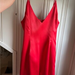 Red mini dress